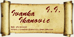Ivanka Ikanović vizit kartica